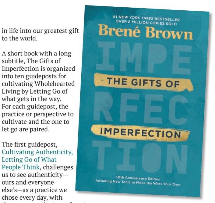 Featured image for the Journey Magazine article: The Gifts of Imperfection by Brene Brown.